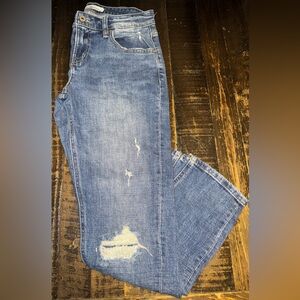 KanCan Women's Blue Distressed Slim Jeans